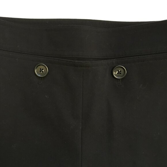 NWOT Helmut Lang High Rise Flare Pants Womens 6 Black Side Zip Button Stretch - Picture 5 of 12